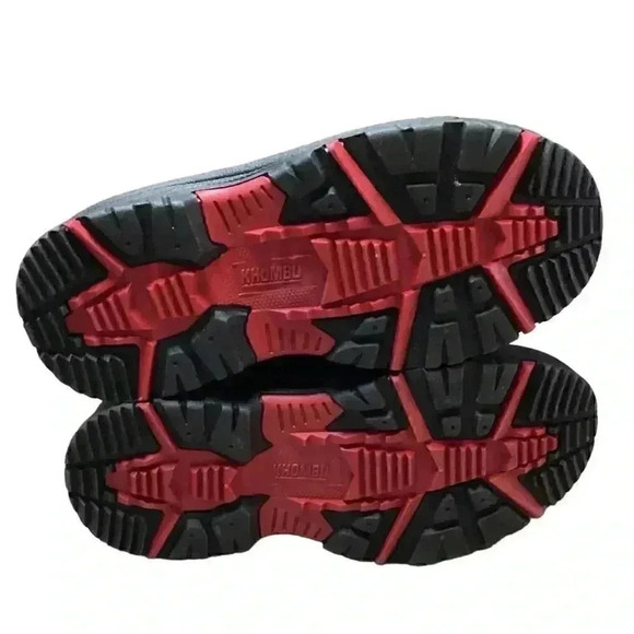 Khombu Mens 10 Leather Thermolite Lace Up Snow Pack Boots Brown Black NEW - Picture 6 of 8